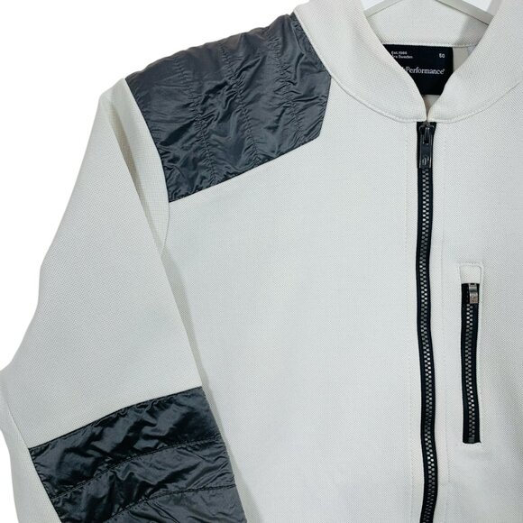 Peak Performance White and Gray Zip Up Sweater - Picture 6 of 16